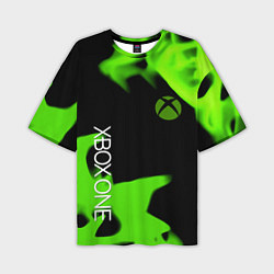 Футболка оверсайз мужская Xbox one green flame, цвет: 3D-принт