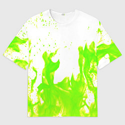 Футболка оверсайз мужская Кислотный огонь, цвет: 3D-принт