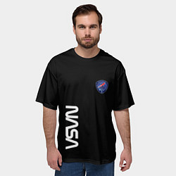 Футболка оверсайз мужская Nasa space steel, цвет: 3D-принт — фото 2