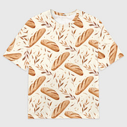 Мужская футболка оверсайз Паттерн багет