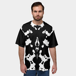 Футболка оверсайз мужская Тест Роршаха - нейросеть, цвет: 3D-принт — фото 2