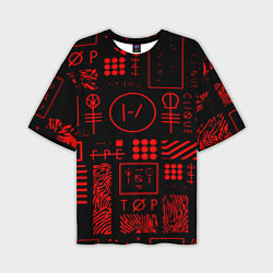 Футболка оверсайз мужская Twenty one pilots pattern rock, цвет: 3D-принт