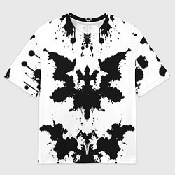 Футболка оверсайз мужская Психоделический тест Роршаха, цвет: 3D-принт