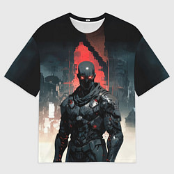 Футболка оверсайз мужская Боевой киборг штурмовик, цвет: 3D-принт
