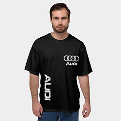 Футболка оверсайз мужская AUDI sport white, цвет: 3D-принт — фото 2