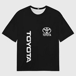 Футболка оверсайз мужская Toyota logo white steel, цвет: 3D-принт