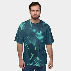 Футболка оверсайз мужская Яркий абстрактный узор для спорта, цвет: 3D-принт — фото 2