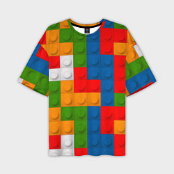 Мужская футболка оверсайз Блоки цветового конструктора