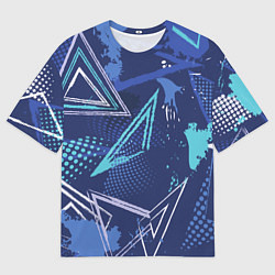 Мужская футболка оверсайз Яркий абстрактный узор для спорта