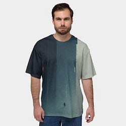 Футболка оверсайз мужская Человек в городском тумане, цвет: 3D-принт — фото 2