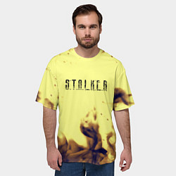 Футболка оверсайз мужская Stalker fire retro, цвет: 3D-принт — фото 2