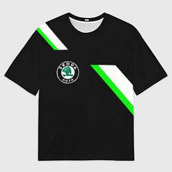 Мужская футболка оверсайз Skoda geometry