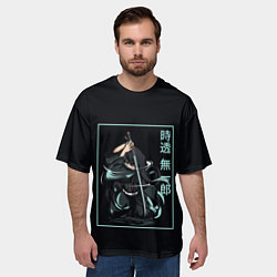 Футболка оверсайз мужская Muichiro Tokito клинок рассекающий демонов, цвет: 3D-принт — фото 2