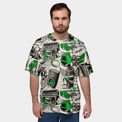 Футболка оверсайз мужская Свободный стиль, цвет: 3D-принт — фото 2