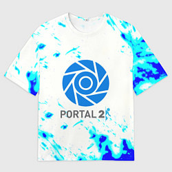 Футболка оверсайз мужская Portal краски, цвет: 3D-принт