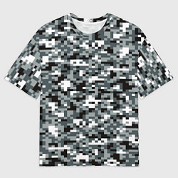 Мужская футболка оверсайз Камуфляжные пиксели текстура