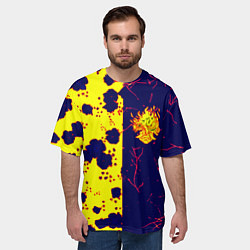 Футболка оверсайз мужская Cyberpunk лого текстура, цвет: 3D-принт — фото 2