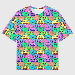 Футболка оверсайз мужская Мультяшные персонажи монстрики, цвет: 3D-принт