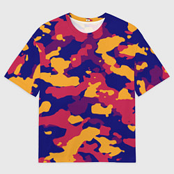 Мужская футболка оверсайз Камуфляж армейский