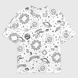 Мужская футболка оверсайз Космически