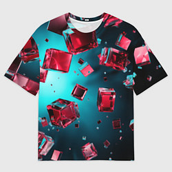 Мужская футболка оверсайз Взрыв из камней