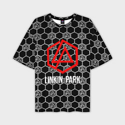 Футболка оверсайз мужская Linkin park logo pattern, цвет: 3D-принт