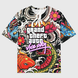 Футболка оверсайз мужская GTA vice city yakudza, цвет: 3D-принт