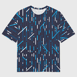 Мужская футболка оверсайз Паттерн геометрическая абстракция