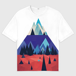 Футболка оверсайз мужская Русские горы, цвет: 3D-принт
