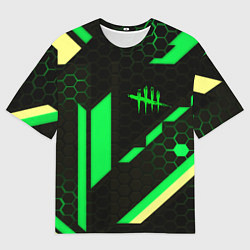 Мужская футболка оверсайз Dead by daylight geometry pattern