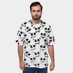 Футболка оверсайз мужская Marshmello dj pattern, цвет: 3D-принт — фото 2