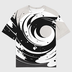 Мужская футболка оверсайз Экспрессивная абстракция - нейроарт