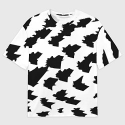 Мужская футболка оверсайз Чётные пятна на белом фоне - минимализм