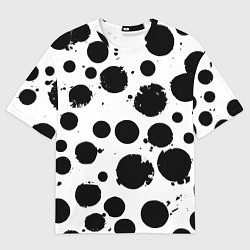 Мужская футболка оверсайз Abstract black blots - ai art fantasy