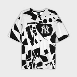 Мужская футболка оверсайз New York yankees - abstraction