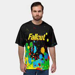 Футболка оверсайз мужская Fallout цветные краски, цвет: 3D-принт — фото 2