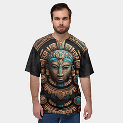 Футболка оверсайз мужская Древние узоры цивилизации индейцев Майя, цвет: 3D-принт — фото 2