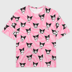 Футболка оверсайз мужская Розовый паттерн Куроми, цвет: 3D-принт