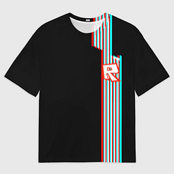 Футболка оверсайз мужская Roblox glitch line, цвет: 3D-принт