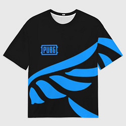 Футболка оверсайз мужская PUBG крылья, цвет: 3D-принт