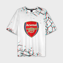 Футболка оверсайз мужская Arsenal fc текстура, цвет: 3D-принт