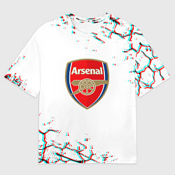 Футболка оверсайз мужская Arsenal fc текстура, цвет: 3D-принт