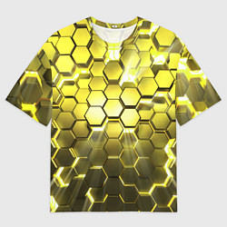 Мужская футболка оверсайз Золотые соты