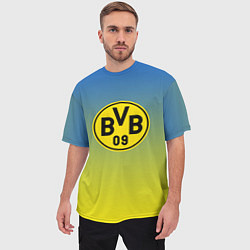 Футболка оверсайз мужская Borussia gradient, цвет: 3D-принт — фото 2