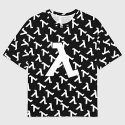 Мужская футболка оверсайз Half liife logo pattern