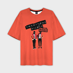 Футболка оверсайз мужская Twenty one pilots emotional roadshow, цвет: 3D-принт