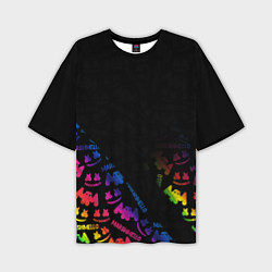 Мужская футболка оверсайз Marshmello neon dj