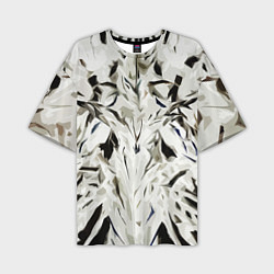 Футболка оверсайз мужская Black and white abstraction, цвет: 3D-принт