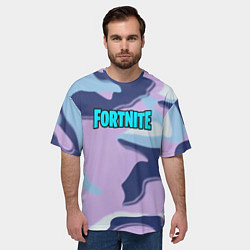 Футболка оверсайз мужская Fortnite camo steel, цвет: 3D-принт — фото 2