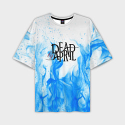 Футболка оверсайз мужская Dead by april fire blue, цвет: 3D-принт